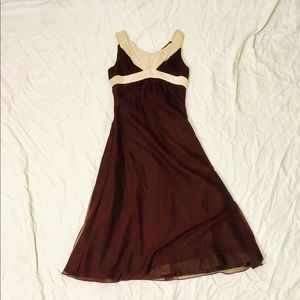 Brown flowy dress